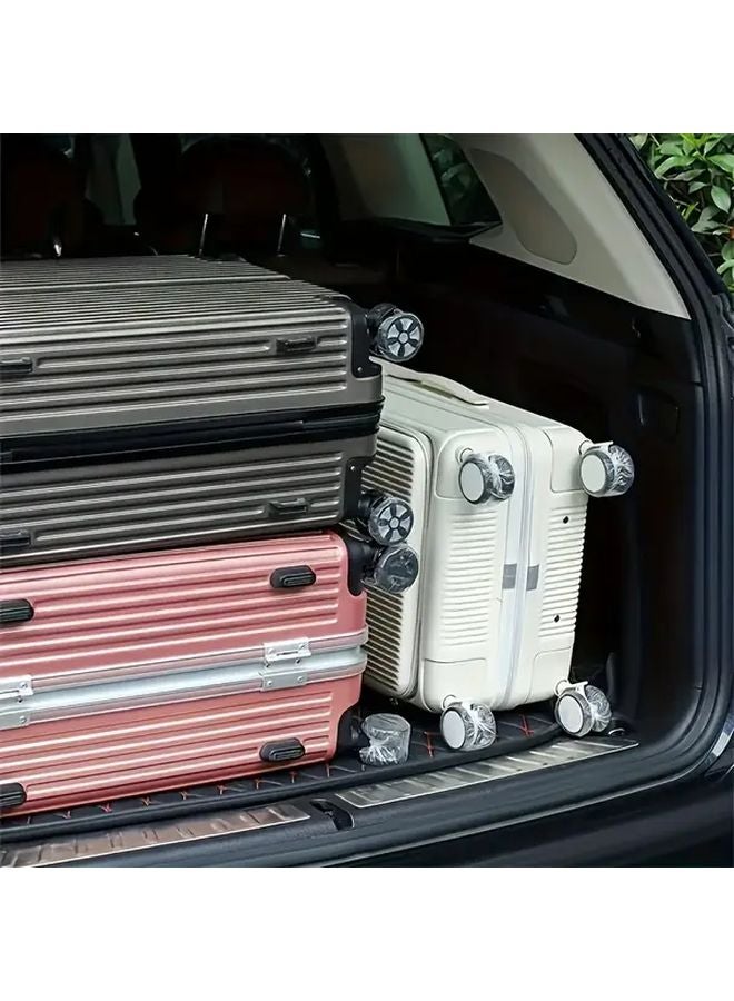 100 Pcs Transparent Plastic Wheel Covers For Suitcases Luggage Travel Bags Strollers - Image 2